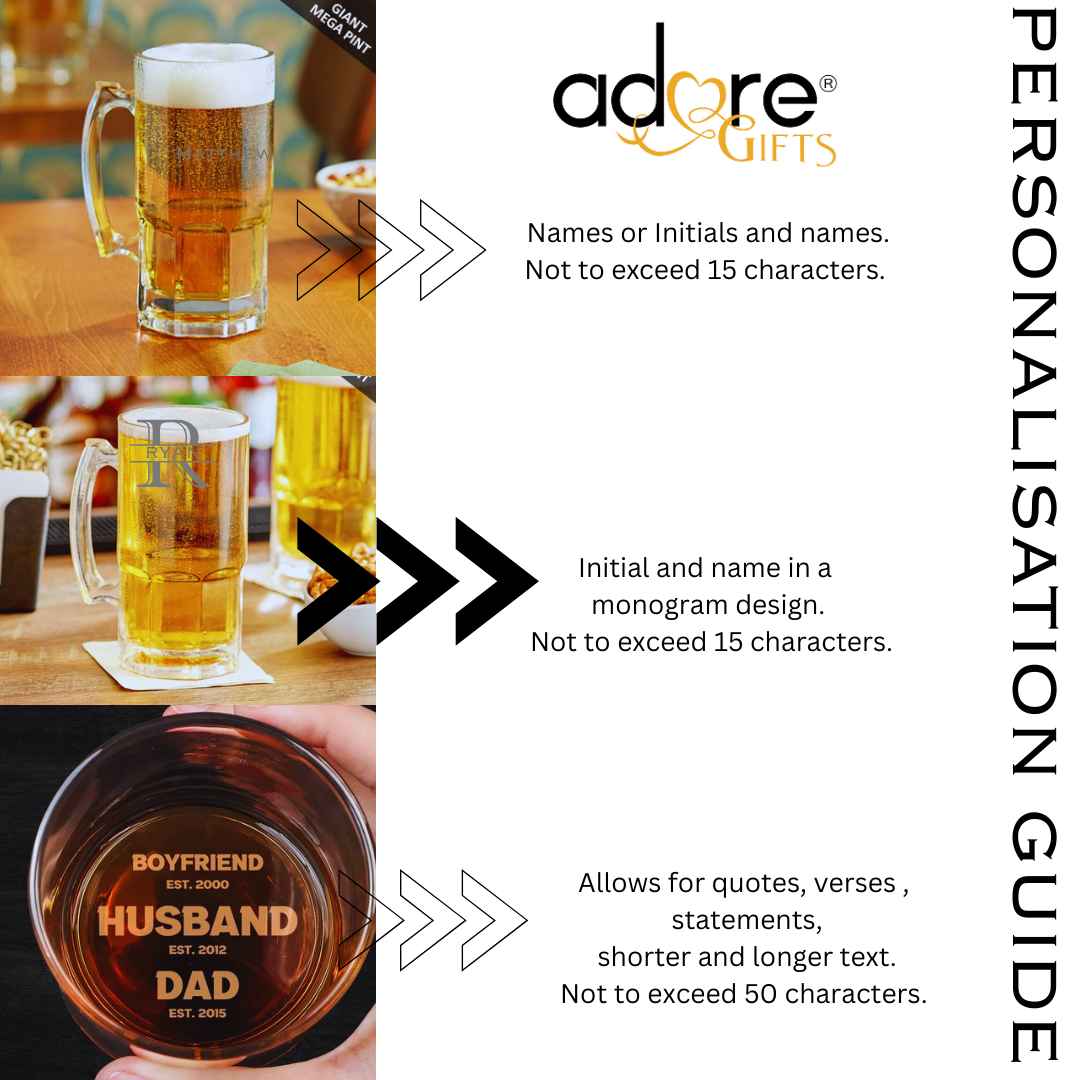 Engraved Monster Beer Mug – 1L