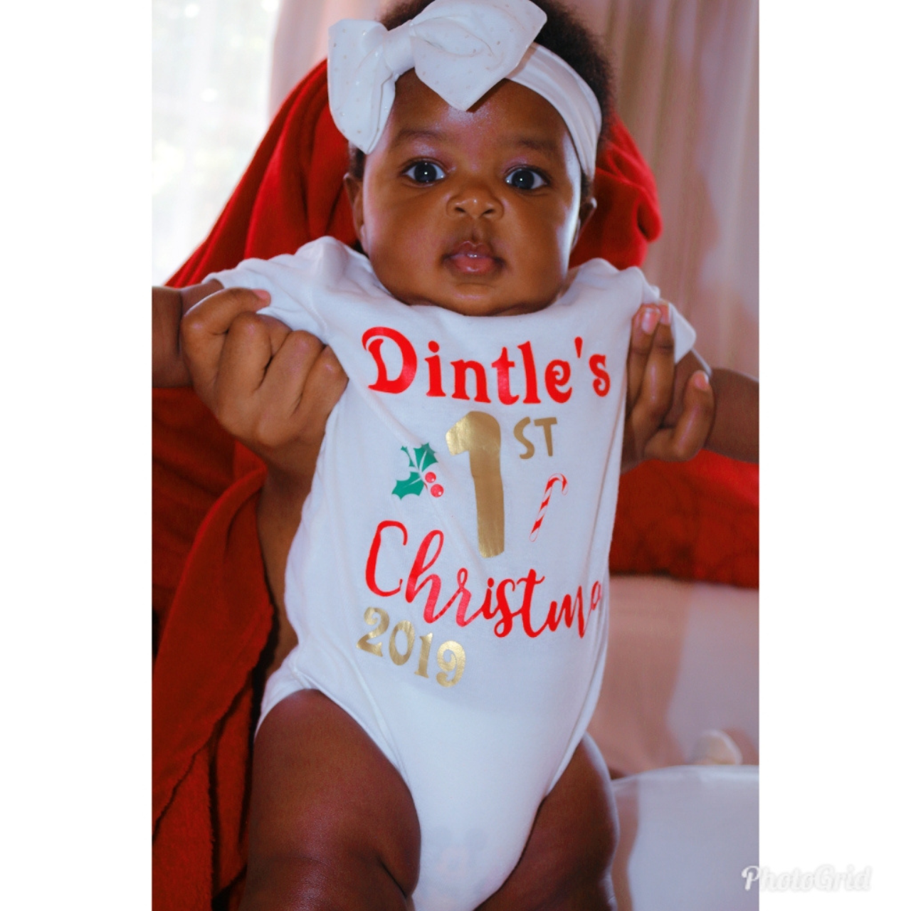 Christmas Personalised Onesie : 1st Christmas Colourful