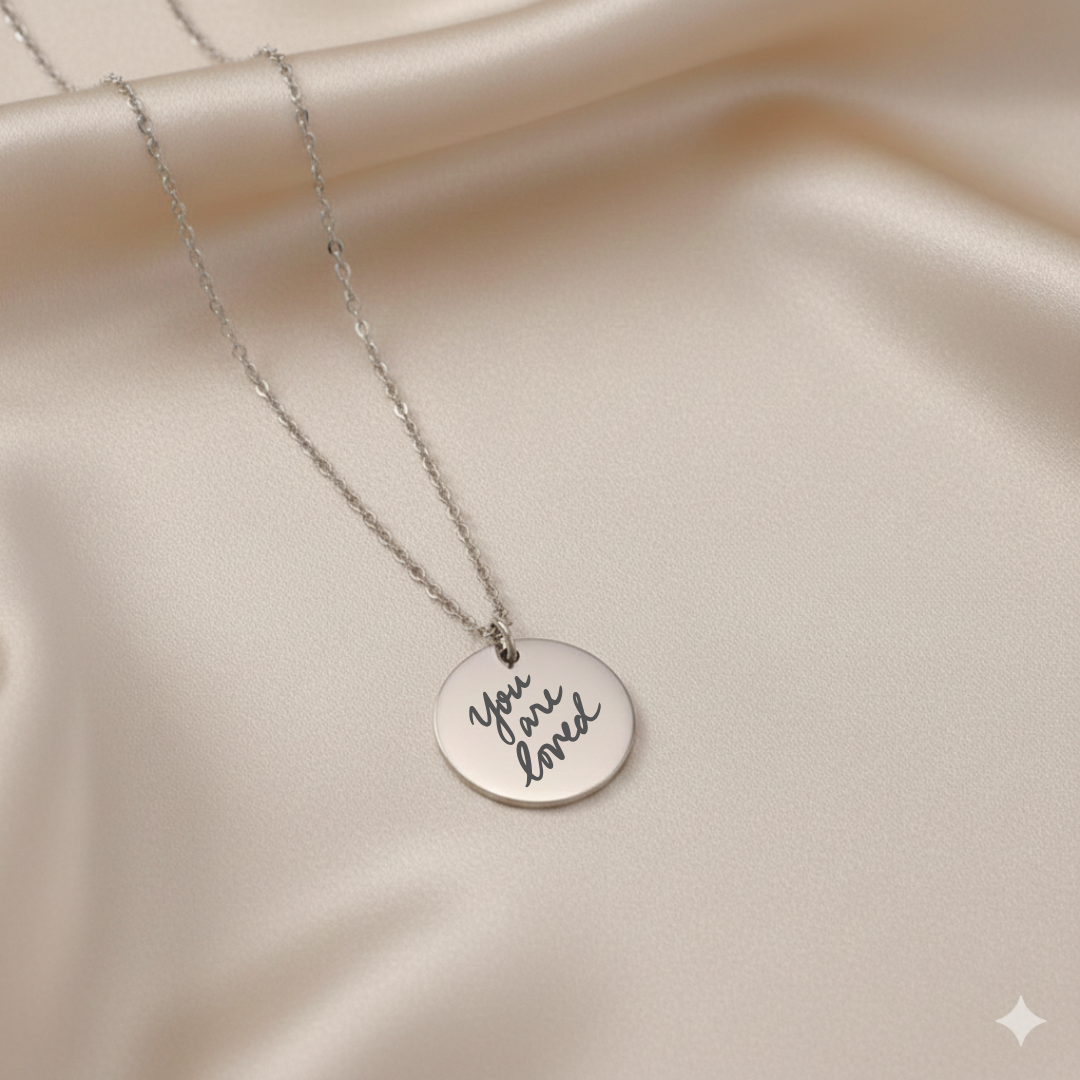 Round Personalised Necklace 20mm (Unisex)