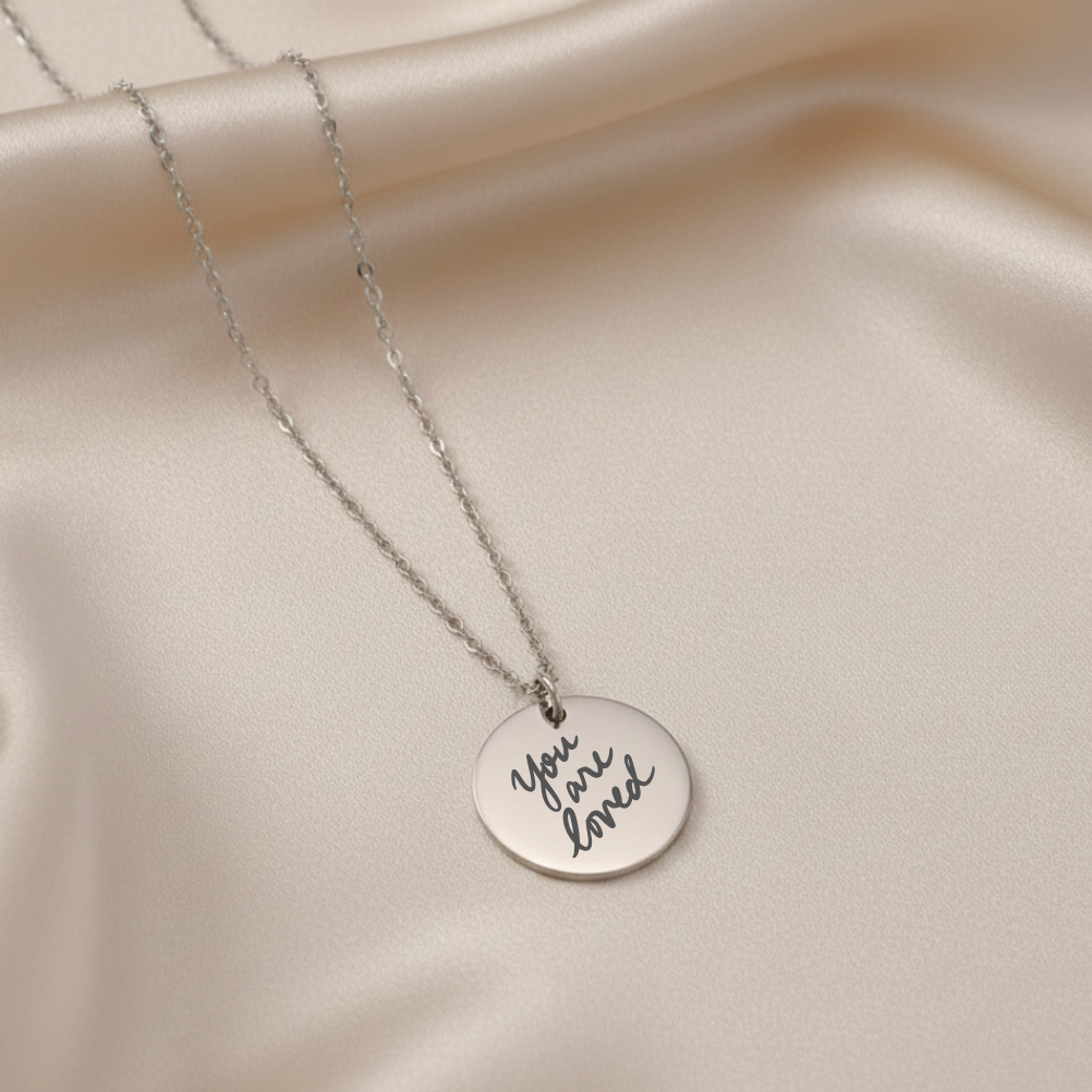 Round Personalised Necklace 20mm (Unisex)