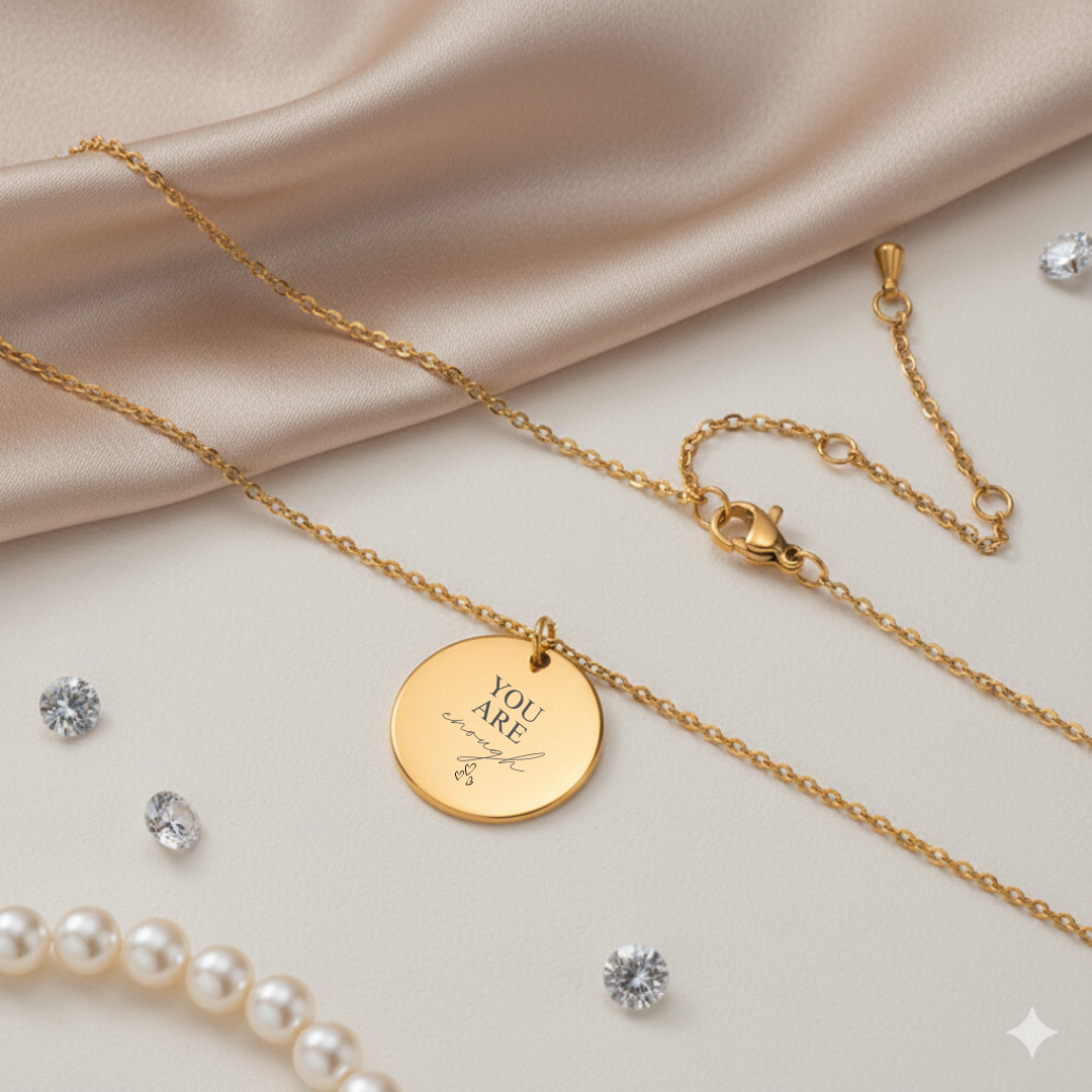 Round Personalised Necklace 20mm (Unisex)