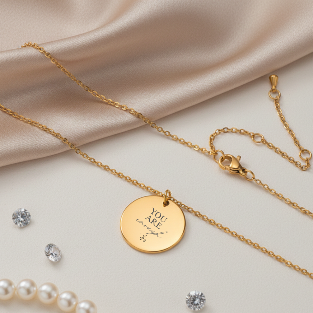 Round Personalised Necklace 20mm (Unisex)