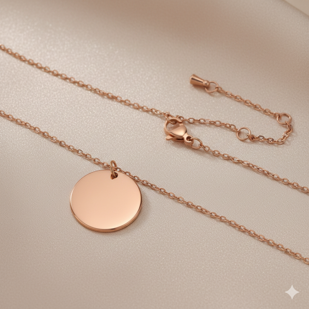 Round Personalised Necklace 20mm (Unisex)