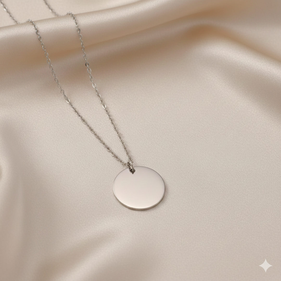 Round Personalised Necklace 20mm (Unisex)