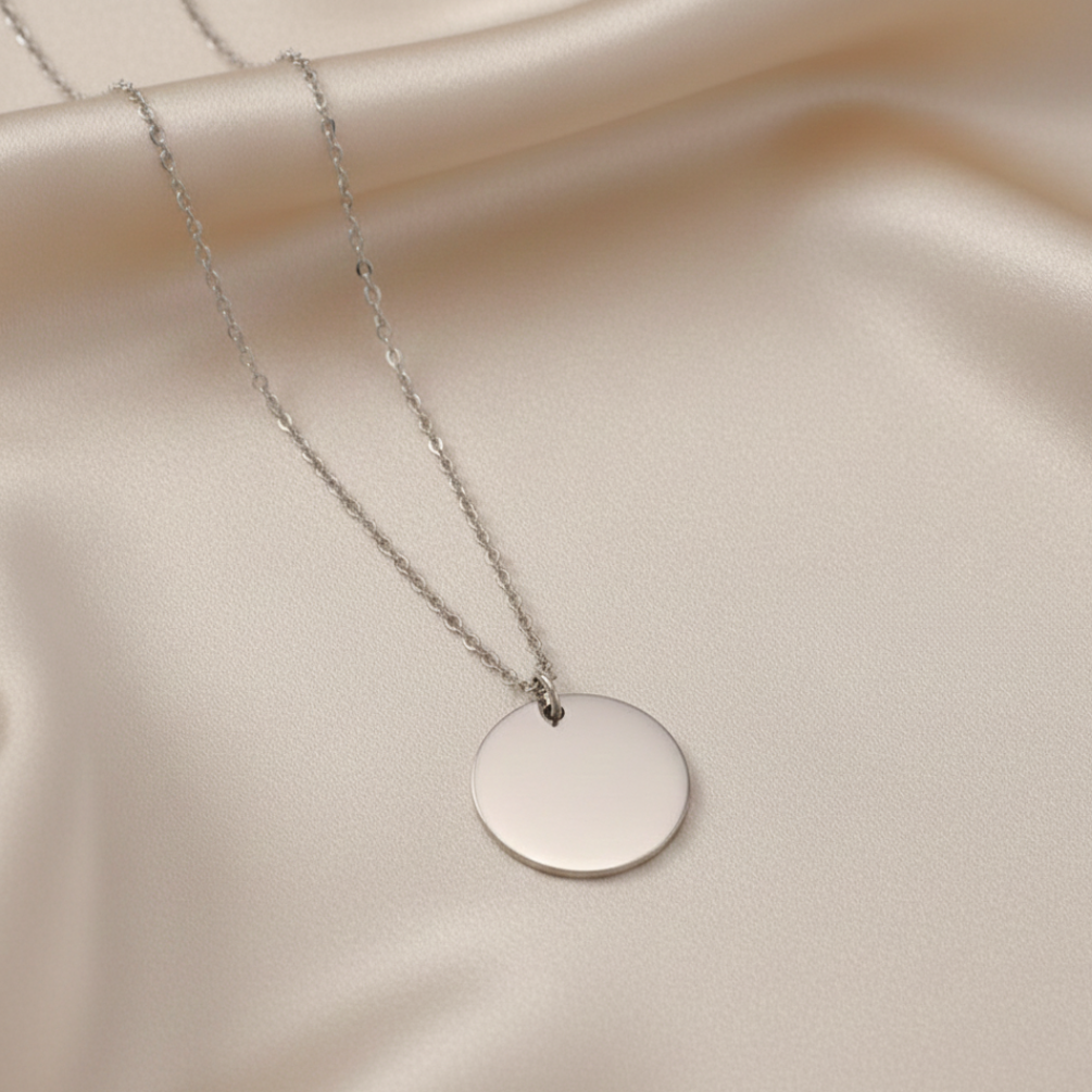 Round Personalised Necklace 20mm (Unisex)