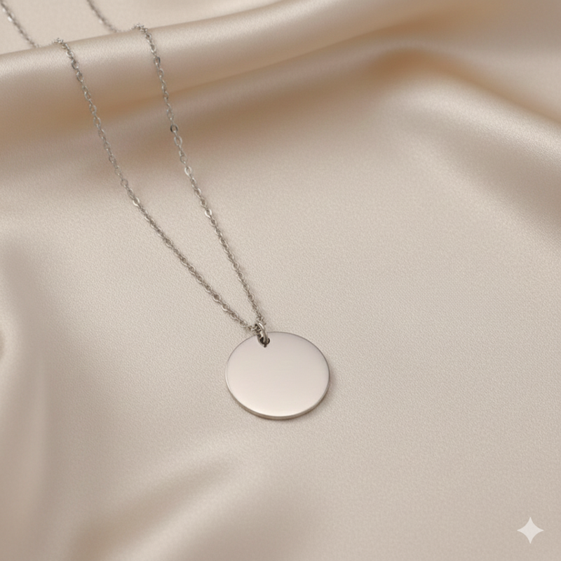 Round Personalised Necklace 20mm (Unisex)