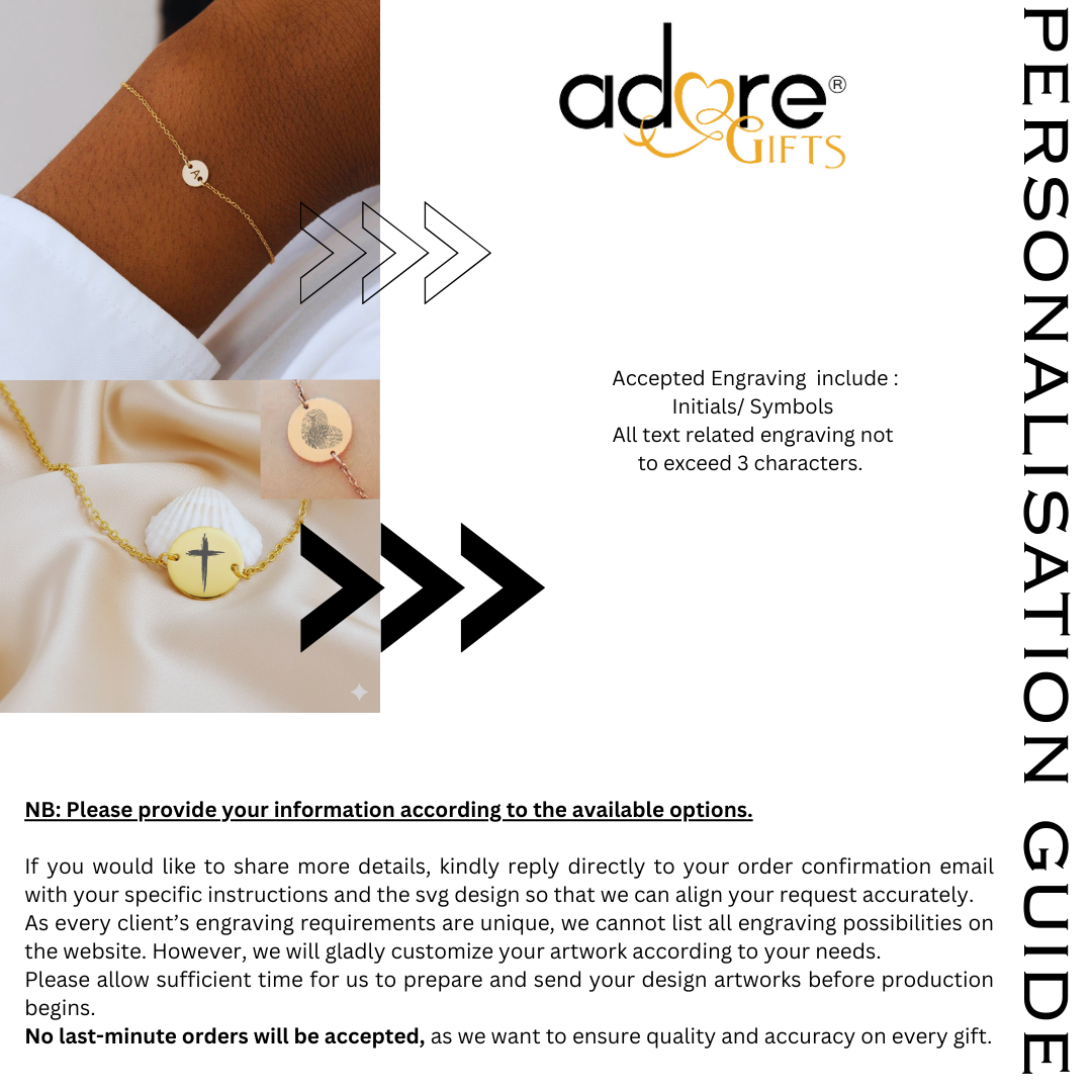 Round Personalised Bracelet (Unisex)