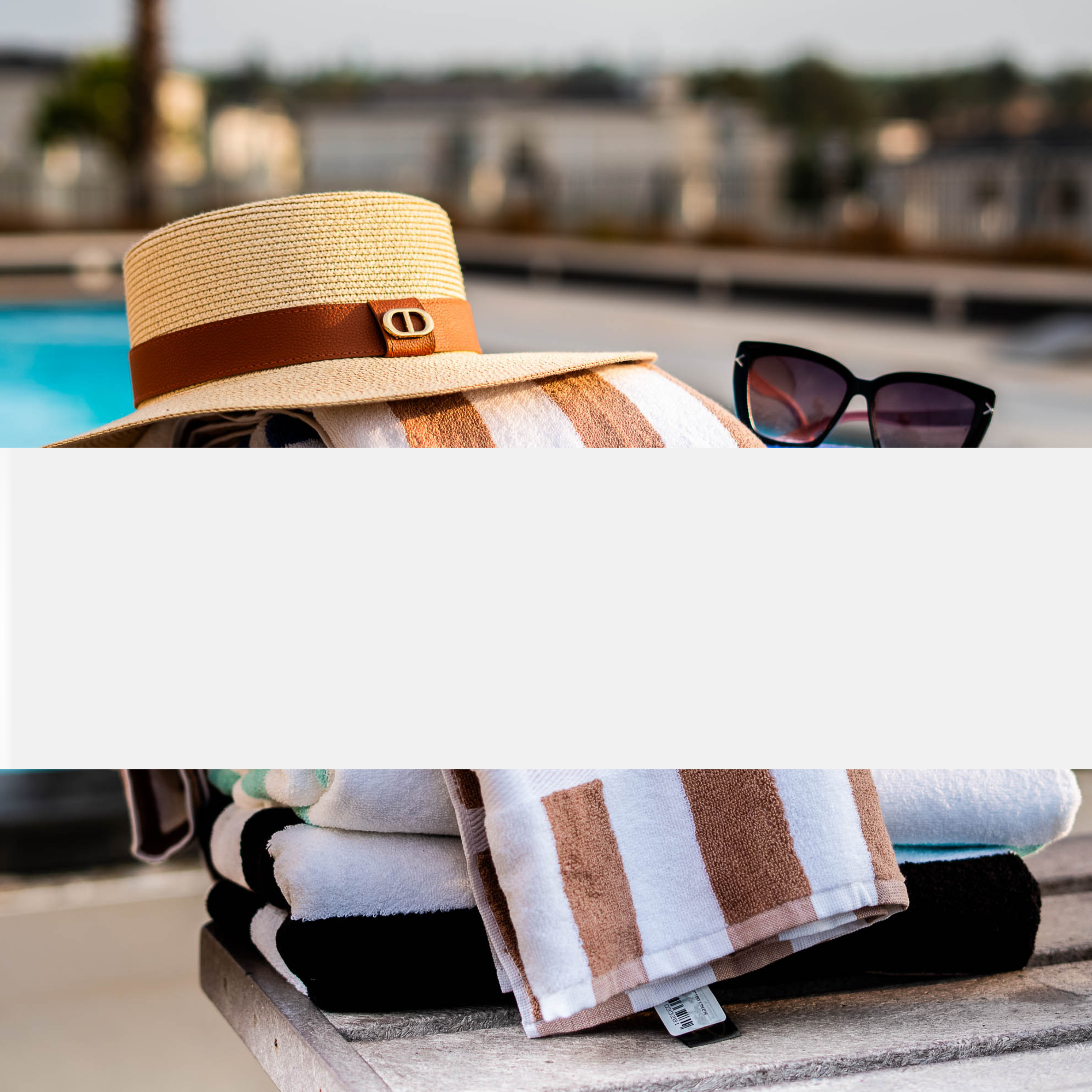 Personalised Trousseau Royal Velour Striped Pool/ Beach Towels