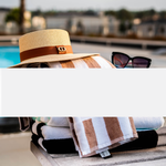 Personalised Trousseau Royal Velour Striped Pool/ Beach Towels