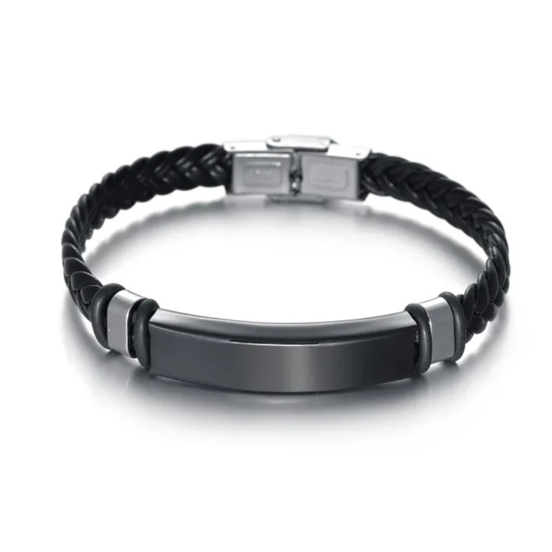 Engraved Men’s Streetwear Stainless Steel Bracelet
