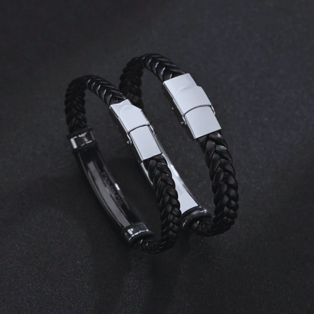 Engraved Men’s Streetwear Stainless Steel Bracelet