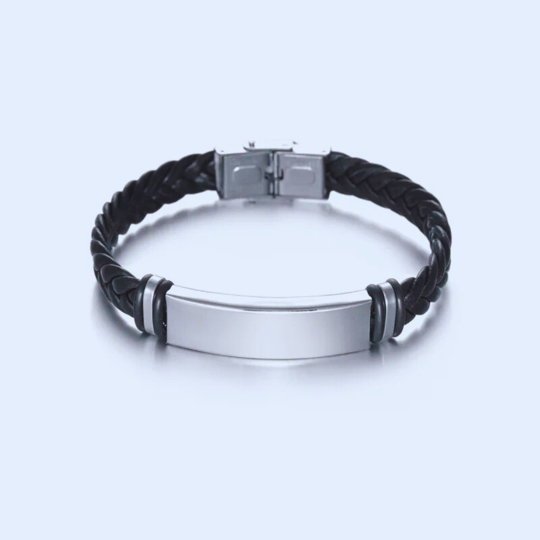 Engraved Men’s Streetwear Stainless Steel Bracelet