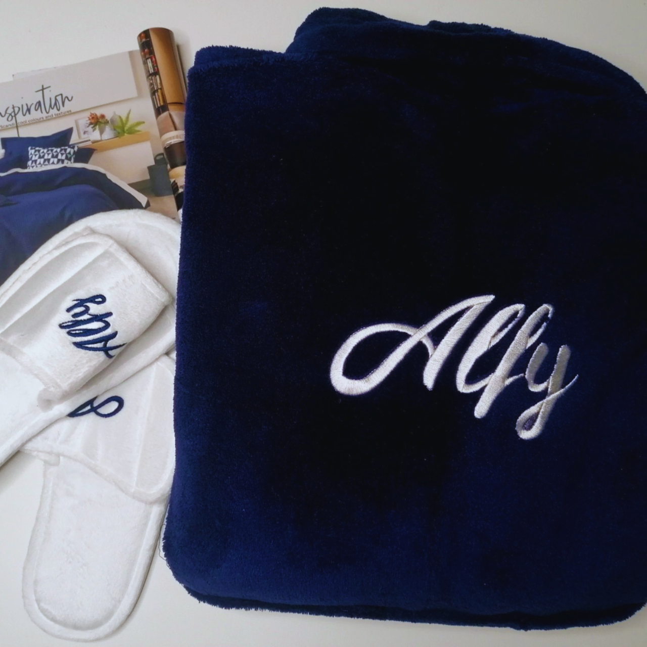 Luxurious Gown and Slipper Set