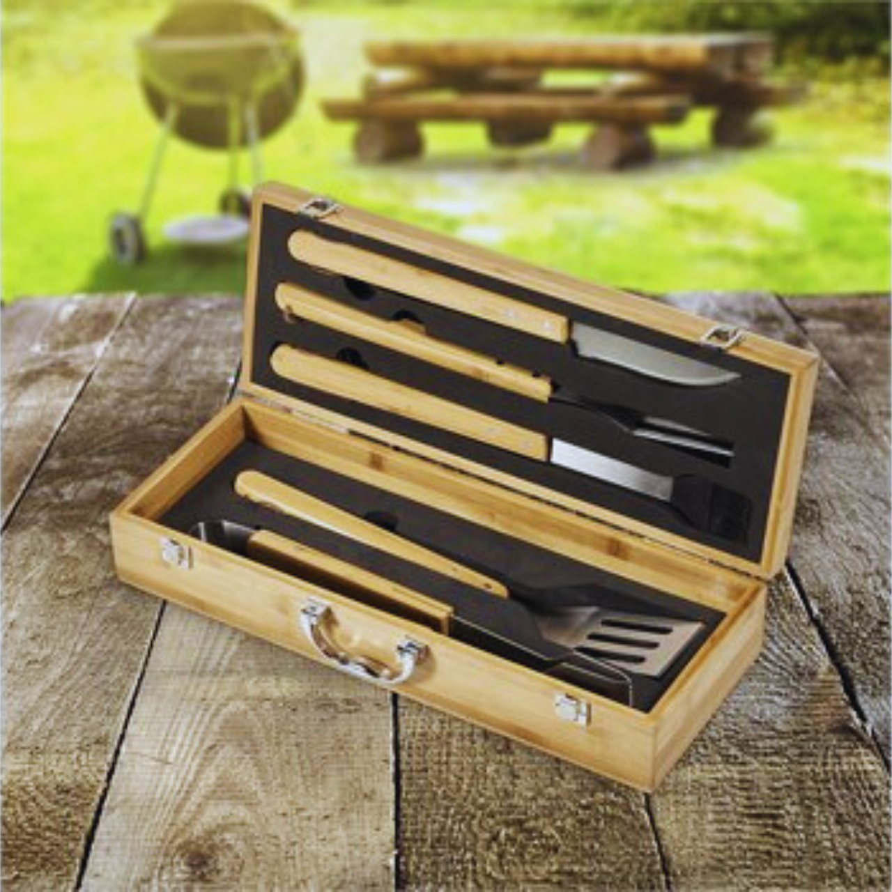 The Braai Master Bamboo Set, Engraved Edition