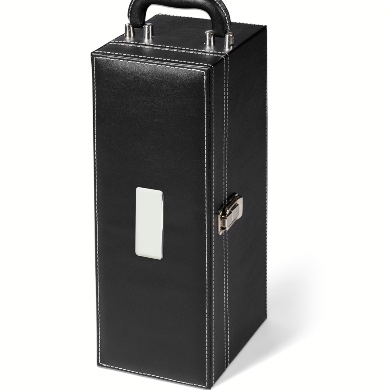 Personalised Leather Wine Set