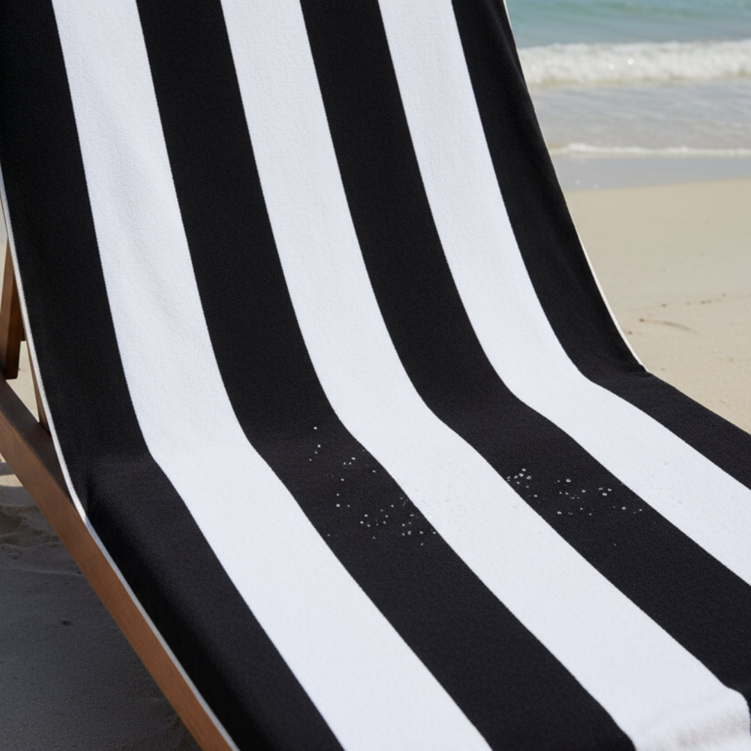 Personalised Trousseau Royal Velour Striped Pool/ Beach Towels