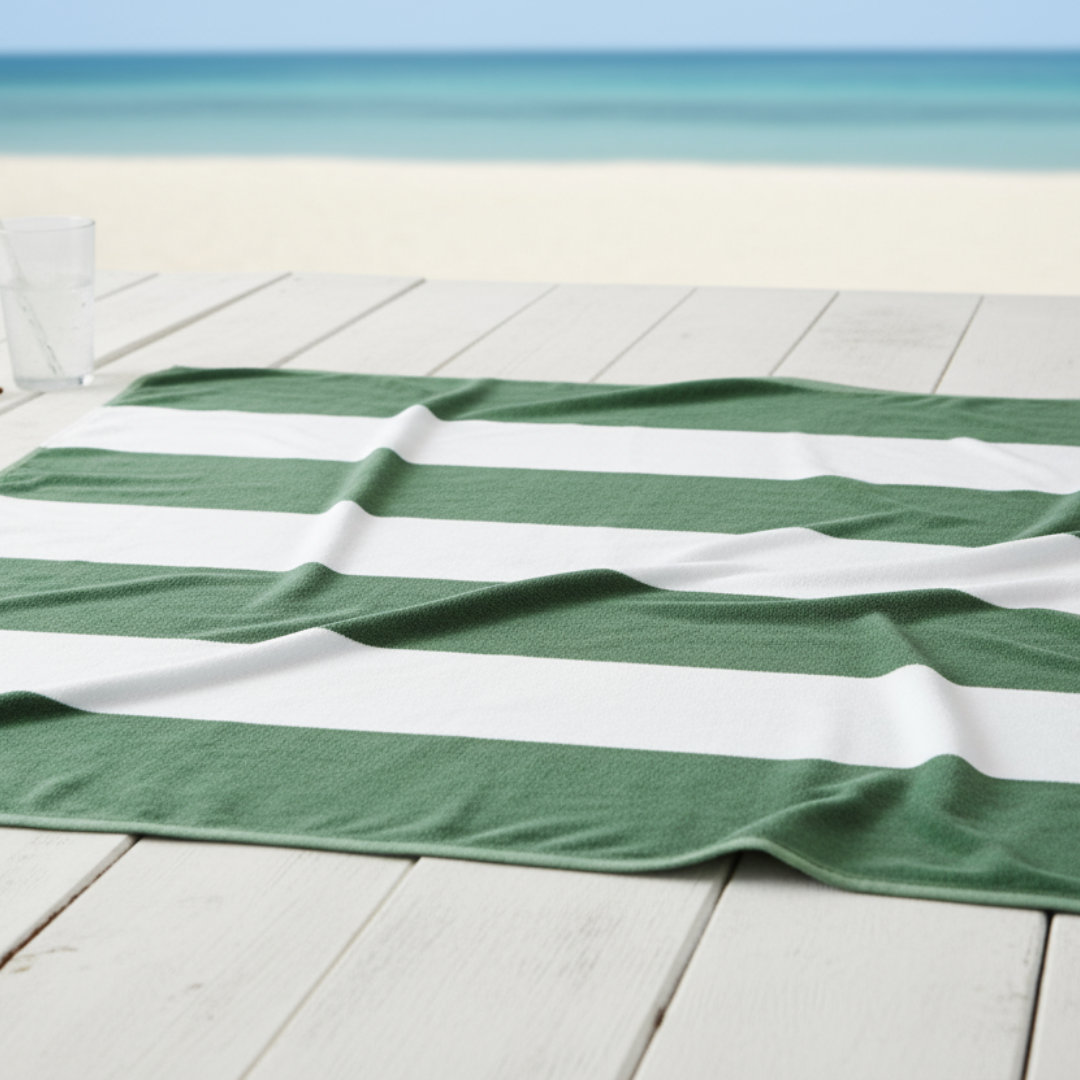Personalised Trousseau Royal Velour Striped Pool/ Beach Towels