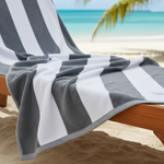 Personalised Trousseau Royal Velour Striped Pool/ Beach Towels
