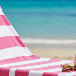 Personalised Trousseau Royal Velour Striped Pool/ Beach Towels