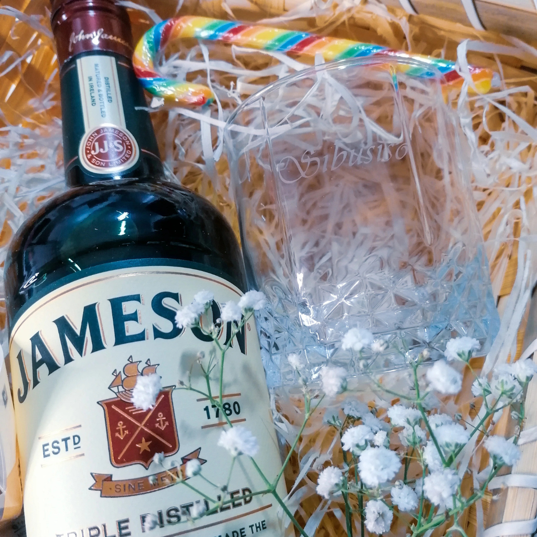 Engraved Whisky glass