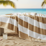 Personalised Trousseau Royal Velour Striped Pool/ Beach Towels