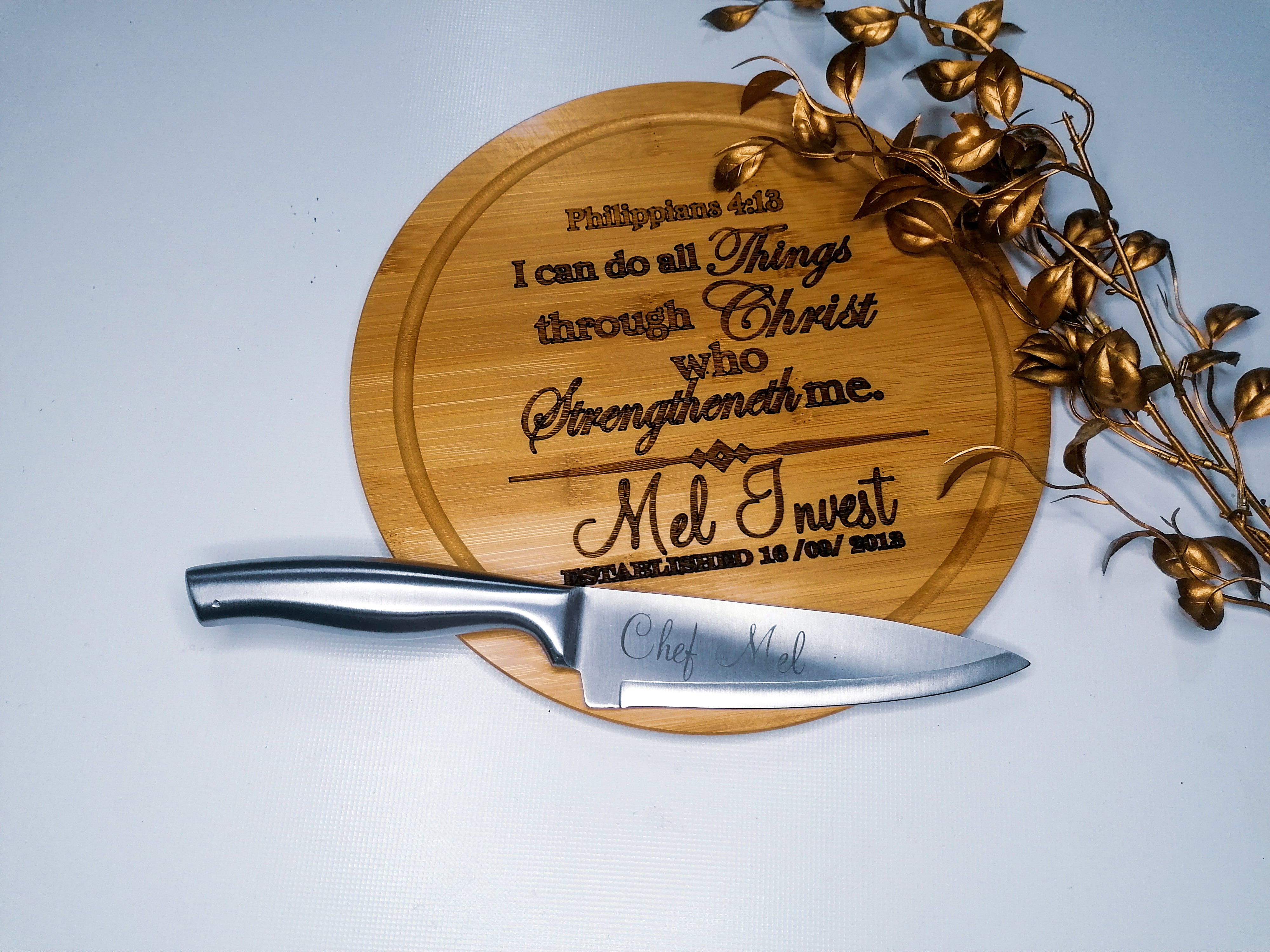 Personalised wooden Chopping Board - Scripture