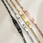 Simple Style Geometric Engraved Bracelet (Unisex)