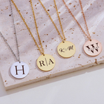 Round Personalised Necklace 20mm (Unisex)