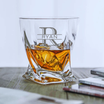 Engraved Twist Whisky Glass