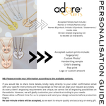 Engraved Heart Halves Necklace (Set)