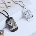 Engraved Retro Classic Stainless Steel Pendant Necklace