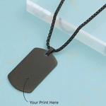 Engraved Retro Classic Stainless Steel Pendant Necklace