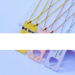 Engraved Unisex Long Strip Stainless Steel Pendant Necklace ( Set)